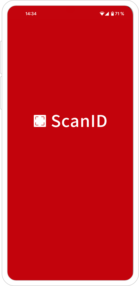 Mobiltelefon ScanID applikációhoz 